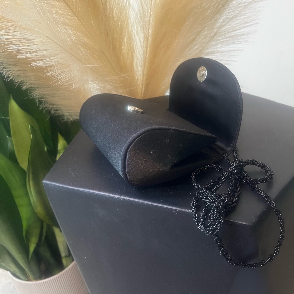Mini Black Satin Clutch Bag by La Regale - Picture 4 of 5